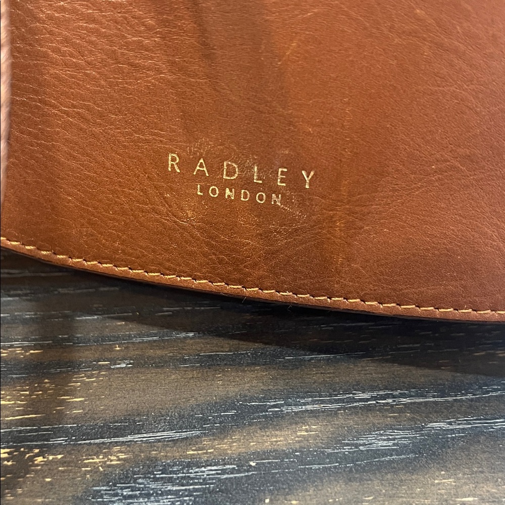RADLEY LONDON Brown Leather Crossbody Saddle Bag with Tassel - Picture 3 of 5